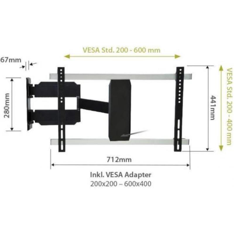 Just Mounts JM-600CUS muurbeugels