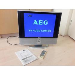 19 inch AEG LCD tv met ingebouwde dvd speler, zwart