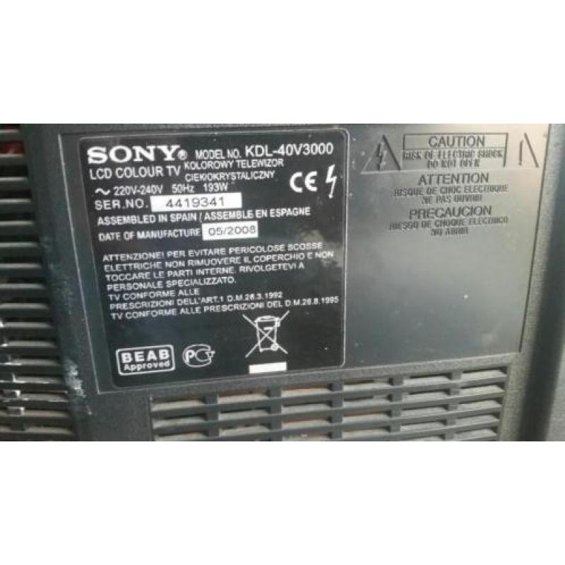 Sony full HD TV met klein defect...