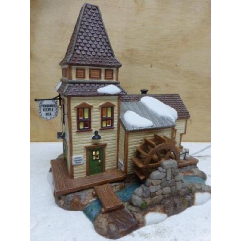 department 56 Pembroke Textile Mill kerstdorp watermolen