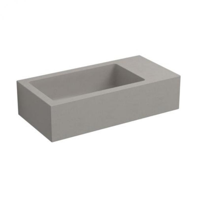 Fontein Clou Flush 3 Rechts 36x18x9 cm Beton (Zonder Kraa...