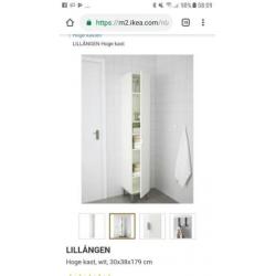 Lillangen badkamer kast wit hoog