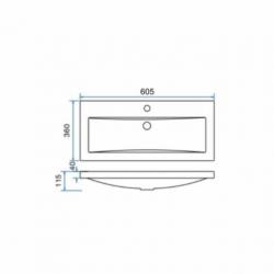 Badmeubel Set Extra Compact 60X36 Cm Hoogglans Wit