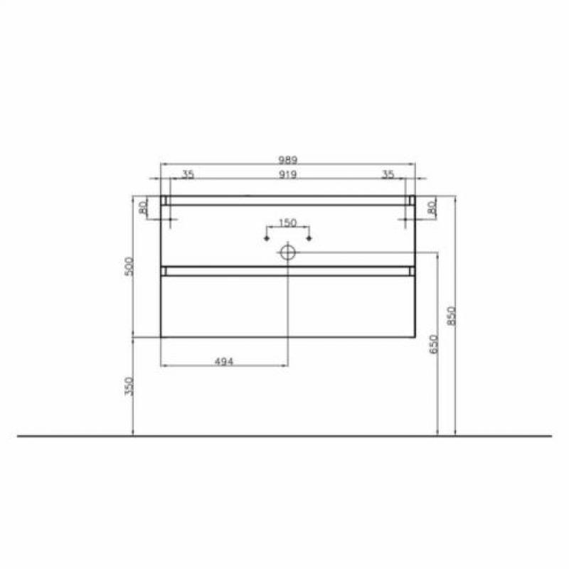 AKTIE! Badmeubel Boss & Wessing Paris 100 cm Compleet Gel...