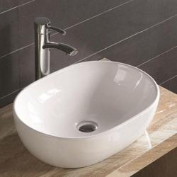 Waskom Sanilux Milano Keramiek 48x35x14cm Ovaal wit (excl...